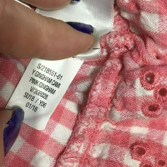 Old Navy Pink Gingham Embroidered Dress 12-18M - Picture 8 of 8